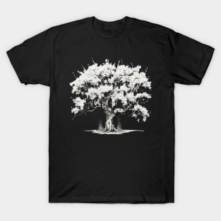 Serene Cherry Blossom Tree - Nature-inspired Design T-Shirt